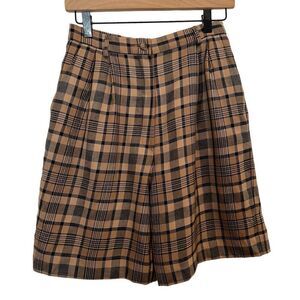Pendleton Plaid Virgin Wool Shorts Size 8P